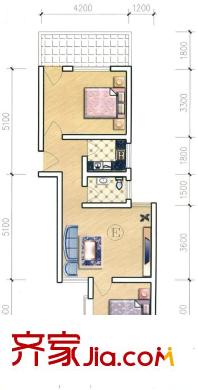 麗江花園戶型圖2室1廳2衛(wèi) 2室1廳1衛(wèi)1廚