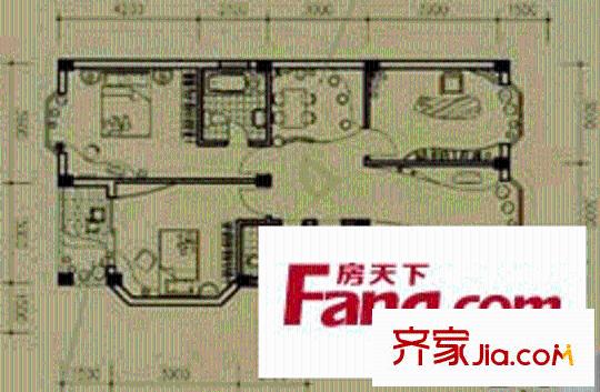富麗華庭戶型圖1室