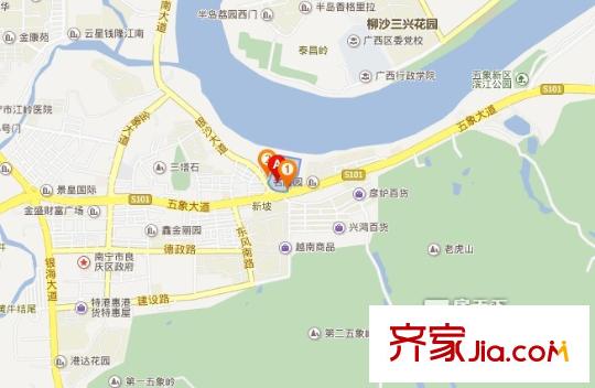 濱江麗景花園交通圖