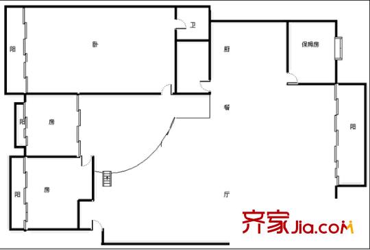 楓林藍(lán)岸住宅 6室 戶型圖