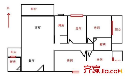 逸園小區(qū)戶型圖4室2廳2衛(wèi) 4室2廳2衛(wèi)1廚
