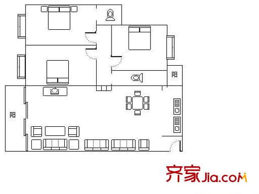 潤園?尚都戶型圖潤園尚都 3室 戶型圖 3室2廳2衛(wèi)1廚