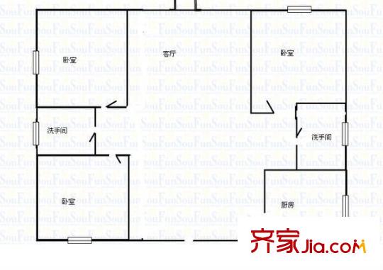嘉州華都 3室 戶型圖