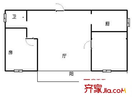 右江花園 2室 戶型圖