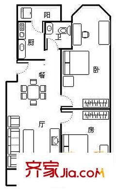 碧云苑戶型圖2室2廳1衛(wèi) 2室2廳1衛(wèi)1廚