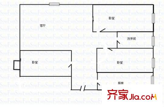世貿(mào)西城 3室 戶型圖