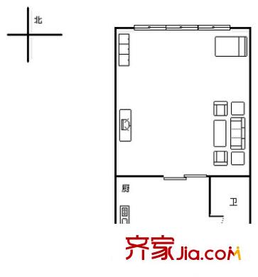 庭香園 1室 戶型圖