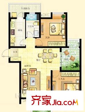 振寧花園 2室 戶型圖