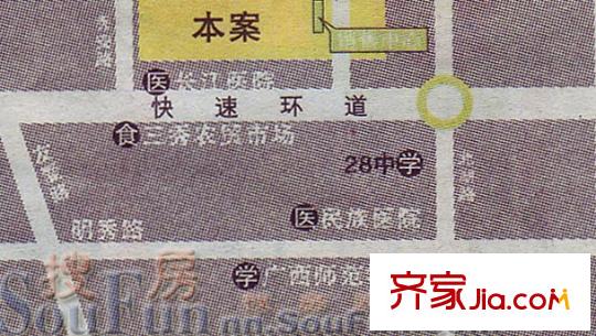 萬秀小區(qū)交通圖