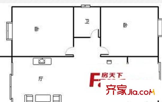 福滿花園 2室 戶型圖