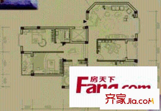 富麗華庭戶型圖1室