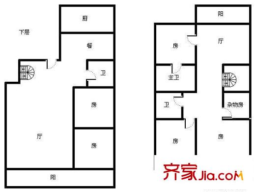 楓林藍(lán)岸住宅 5室 戶型圖