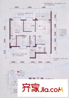 匯春名庭 3室 戶型圖