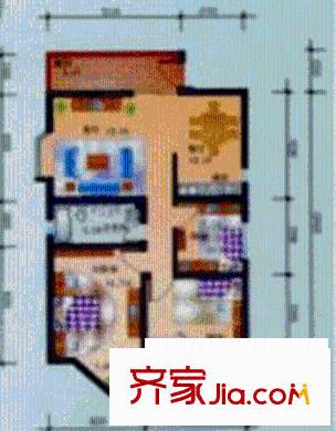 匯春名庭戶型圖1室