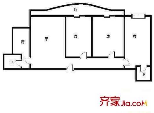 匯春名庭 3室 戶型圖