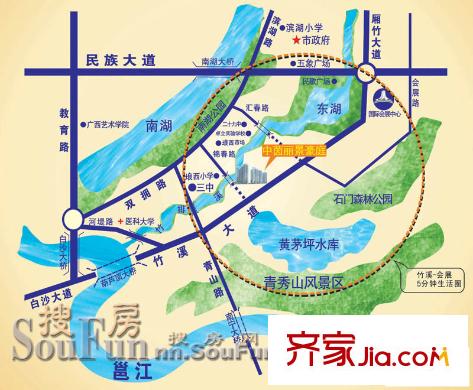 中茵麗景豪庭交通圖