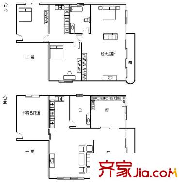 聚寶苑 4室 戶型圖