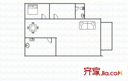 金碧花園 2室 戶型圖