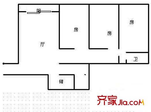 金碧花園 3室 戶型圖