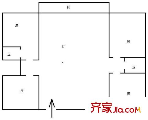 和實水榭花都 4室 戶型圖
