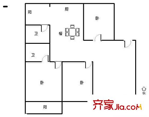 武警水電生活區(qū)戶型圖3室2廳2衛(wèi) 3室2廳2衛(wèi)1廚