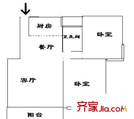 東方花園 3室 戶型圖