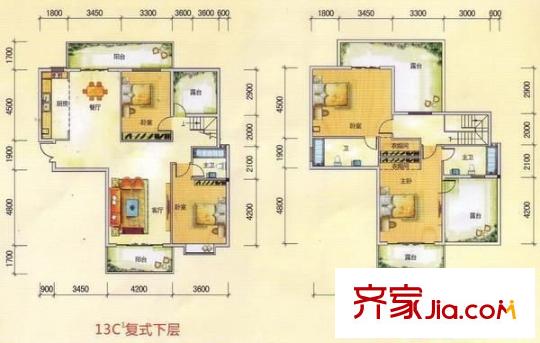 金康天和人家 3室 戶型圖