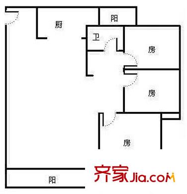 云星尚雅名都 3室 戶型圖