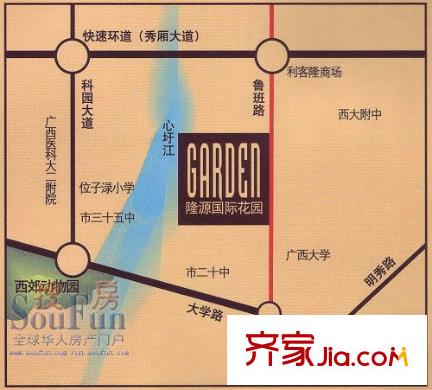 隆源國際花園交通圖