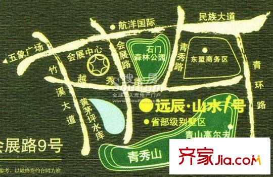 遠辰山水一號交通圖