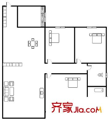 秀湖花園 6室 戶型圖