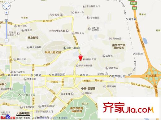 塞納維拉花園交通圖