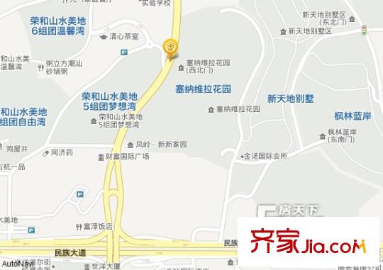 塞納維拉花園交通圖 