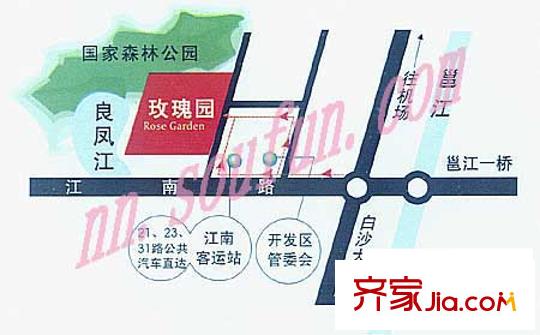 玫瑰園交通圖