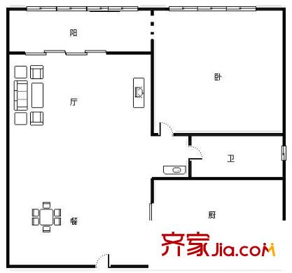 匯春名庭 1室 戶型圖