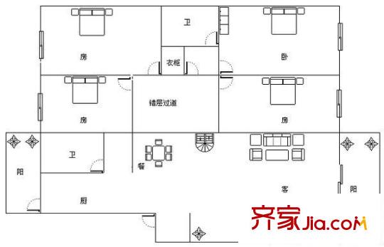 匯春名庭 4室 戶型圖