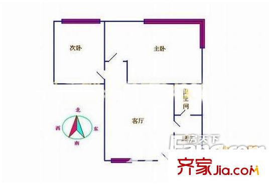 南寧 匯春名庭 2室 戶型圖