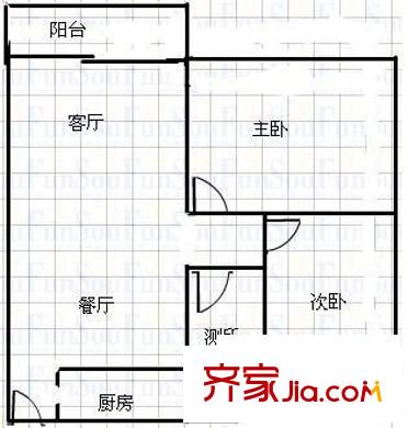 聚寶苑 2室 戶型圖