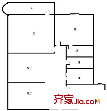 聚寶苑 4室 戶型圖