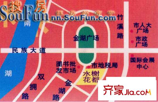 和實水榭花都交通圖