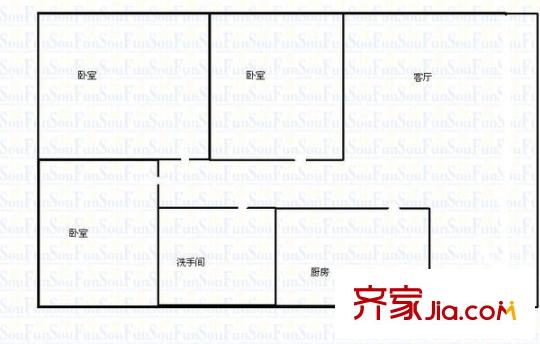 瀚林雅筑 3室 戶型圖