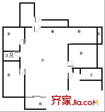 德瑞花園 4室 戶型圖