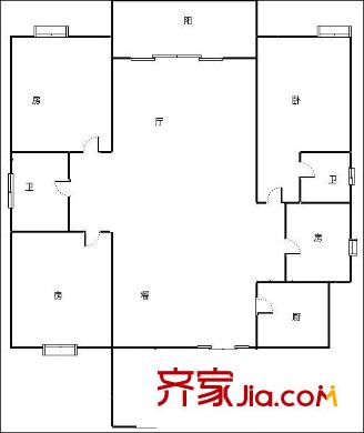 德瑞花園 4室 戶型圖