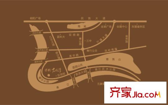 保利君悅灣區(qū)位圖