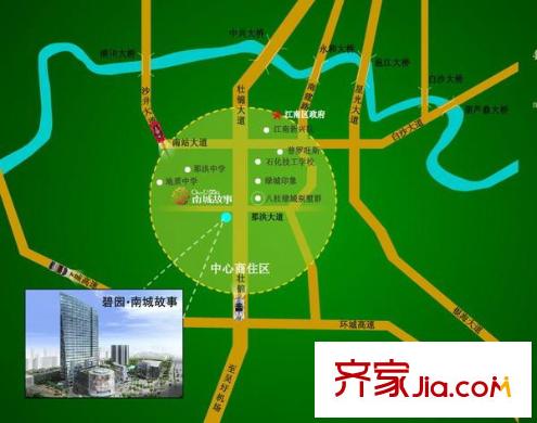 碧園南城故事交通圖