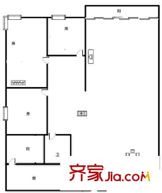 南湖碧園 3室 戶型圖