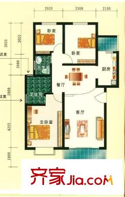 南湖碧園 1室 戶型圖