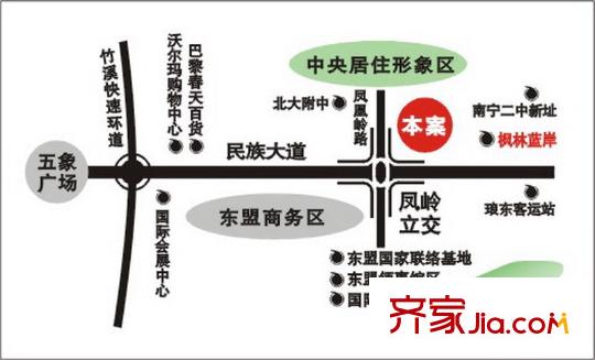 塞納維拉花園交通圖