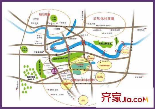 啟美新城區(qū)位圖
