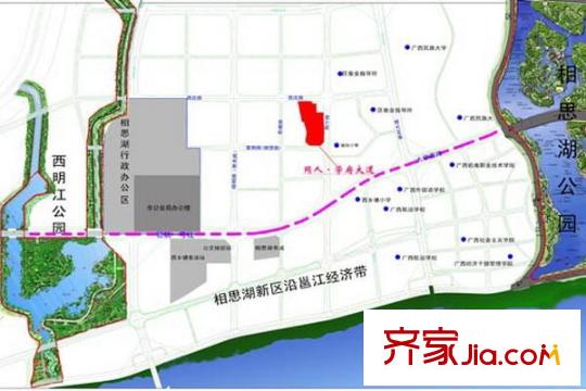 同人學府大道區(qū)位圖